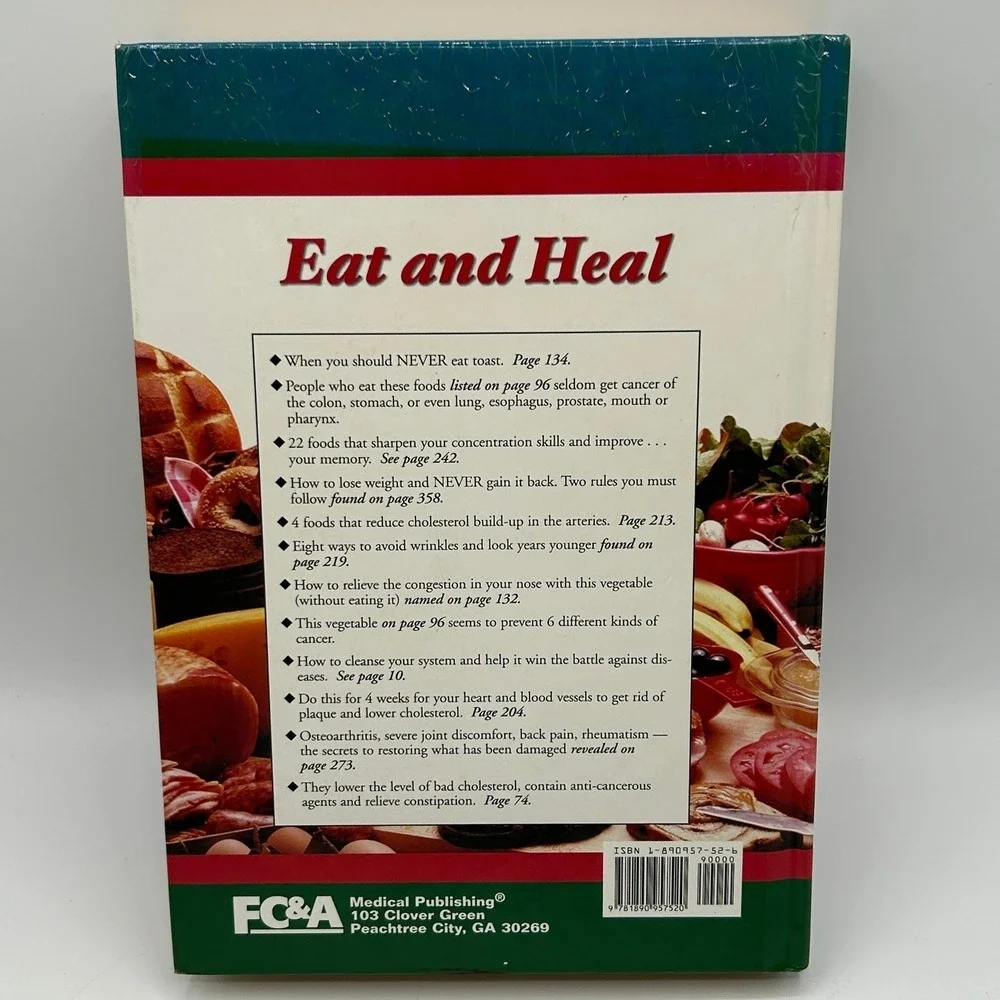 Eat and Heal Cookbook Recipes Nutrition Health Diet Food FC&A Medical Publishing